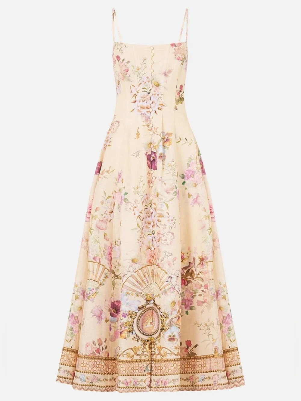 Camilla corset dress with long flared skirt In Adorned in aranjuez - Picture 4 of 15